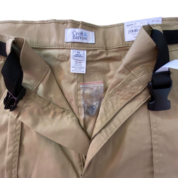 Croft & Barrow Men's The Utility Short Inseam 8” NWT Tan/Khaki Size 44 - Picture 3 of 12